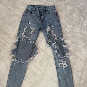 American Eagle Blue Really Ripped Jeans💙💙